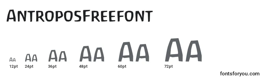 AntroposFreefont Font Sizes