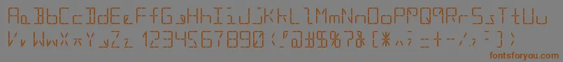 Segment16cRegular Font – Brown Fonts on Gray Background