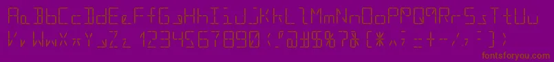 Segment16cRegular-Schriftart – Braune Schriften auf violettem Hintergrund