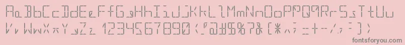 Segment16cRegular-Schriftart – Graue Schriften auf rosa Hintergrund