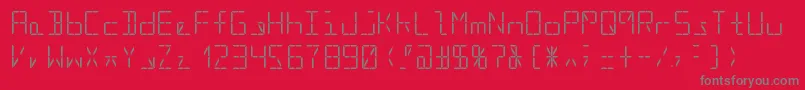 Segment16cRegular Font – Gray Fonts on Red Background