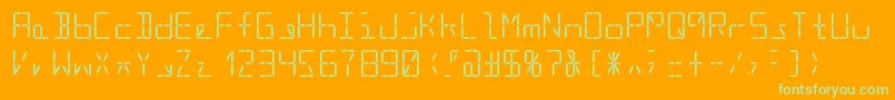 fuente Segment16cRegular – Fuentes Verdes Sobre Fondo Naranja