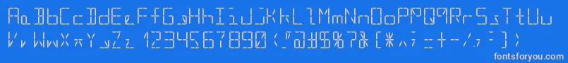 Segment16cRegular Font – Pink Fonts on Blue Background
