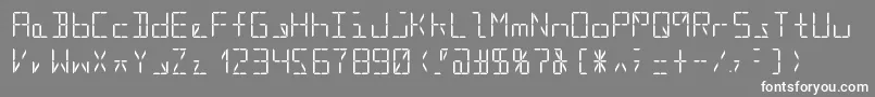 Segment16cRegular Font – White Fonts on Gray Background