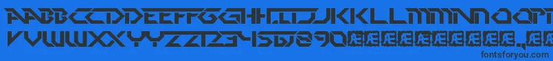Czcionka Pdark – czarne czcionki na niebieskim tle