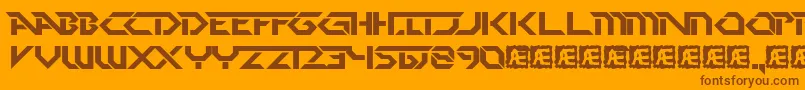 Pdark Font – Brown Fonts on Orange Background