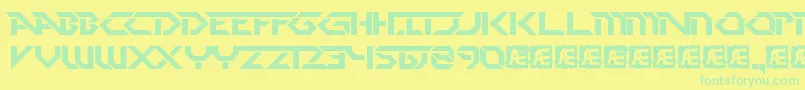 Pdarkフォントについての詳細 フォントPdark – 黄色い背景に緑の文字