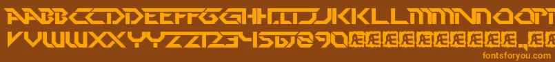 Pdark Font – Orange Fonts on Brown Background