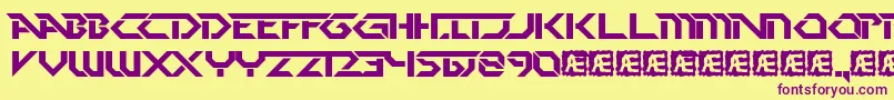 Pdark Font – Purple Fonts on Yellow Background