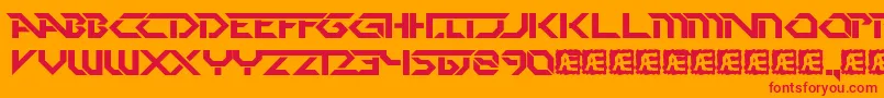 Pdark Font – Red Fonts on Orange Background