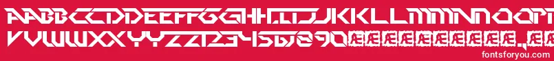 Pdark Font – White Fonts on Red Background
