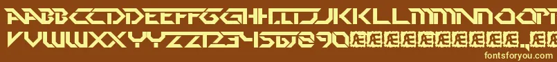 Pdark Font – Yellow Fonts on Brown Background