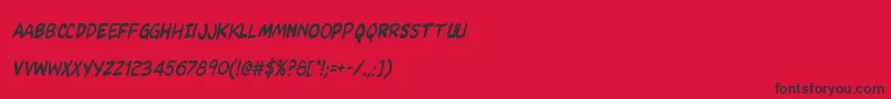 Kangaroocourtcondital Font – Black Fonts on Red Background