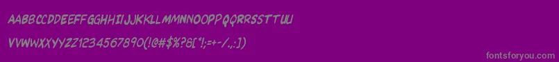 Kangaroocourtcondital Font – Gray Fonts on Purple Background