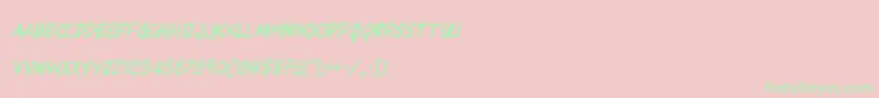 Kangaroocourtcondital-Schriftart – Grüne Schriften auf rosa Hintergrund