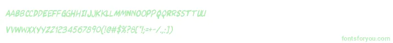 Kangaroocourtcondital Font – Green Fonts on White Background