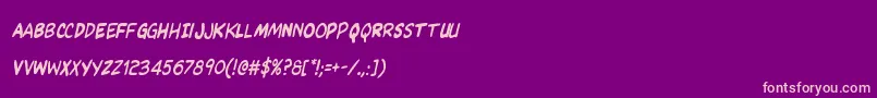 Kangaroocourtcondital Font – Pink Fonts on Purple Background