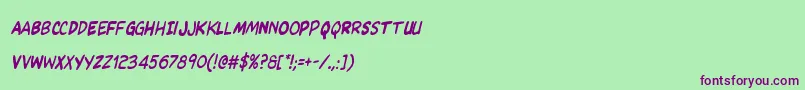 Kangaroocourtcondital Font – Purple Fonts on Green Background