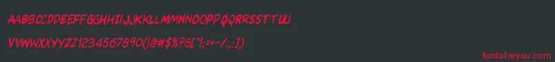 Kangaroocourtcondital Font – Red Fonts on Black Background