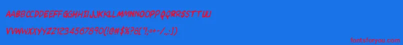 Kangaroocourtcondital Font – Red Fonts on Blue Background