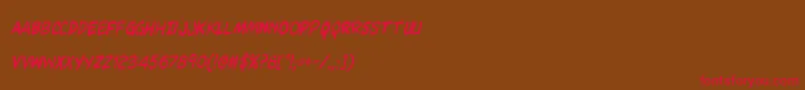 Kangaroocourtcondital Font – Red Fonts on Brown Background