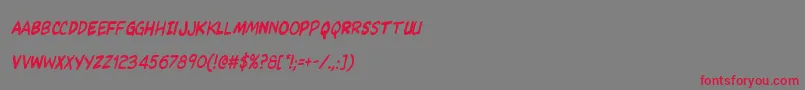 Kangaroocourtcondital Font – Red Fonts on Gray Background