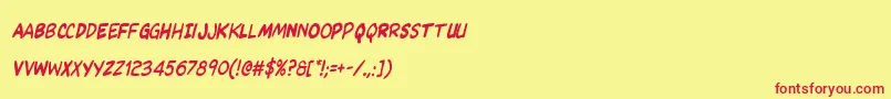 Kangaroocourtcondital Font – Red Fonts on Yellow Background