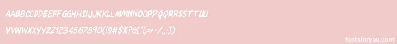 Kangaroocourtcondital Font – White Fonts on Pink Background