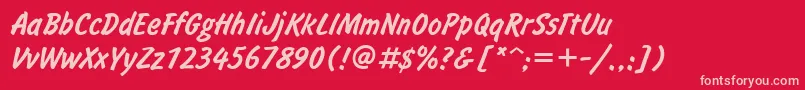 Więcej informacji o czcionce Informc Czcionka Informc – różowe czcionki na czerwonym tle