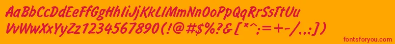 Informc Font – Red Fonts on Orange Background