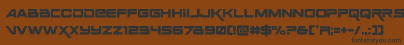 Шрифт Spaceranger – чёрные шрифты на коричневом фоне