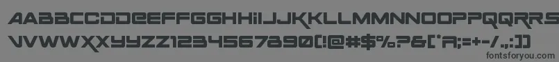 フォントSpaceranger – 黒い文字の灰色の背景