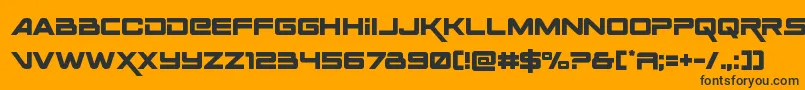 Spaceranger Font – Black Fonts on Orange Background