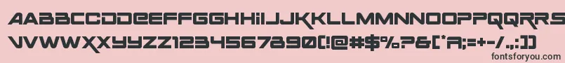 フォントSpaceranger – ピンクの背景に黒い文字