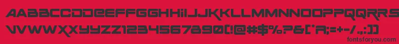Spaceranger-Schriftart – Schwarze Schriften auf rotem Hintergrund