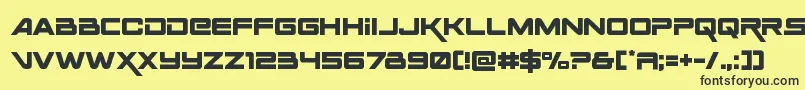Czcionka Spaceranger – czarne czcionki na żółtym tle