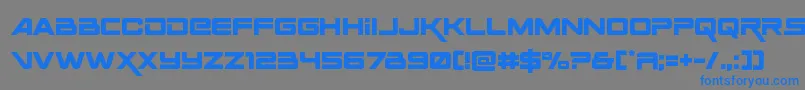フォントSpaceranger – 灰色の背景に青い文字
