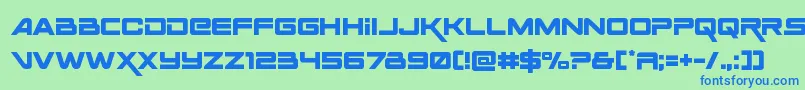 Spaceranger Font – Blue Fonts on Green Background