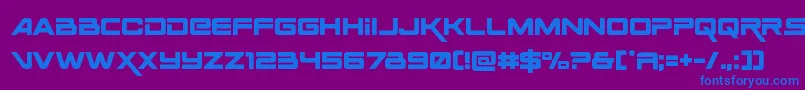フォントSpaceranger – 紫色の背景に青い文字