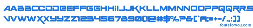 Spaceranger-fontti – siniset fontit valkoisella taustalla
