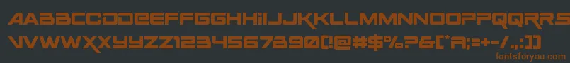 Spaceranger-fontti – ruskeat fontit mustalla taustalla