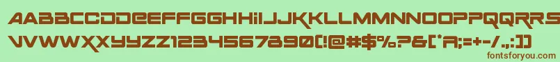 Spaceranger-fontti – ruskeat fontit vihreällä taustalla