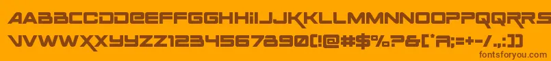 Spaceranger Font – Brown Fonts on Orange Background