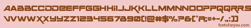 フォントSpaceranger – ピンクの背景に茶色のフォント
