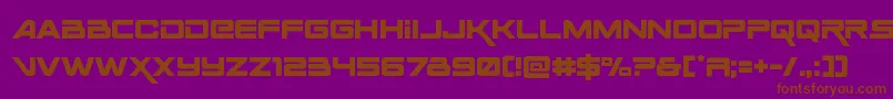Spaceranger-Schriftart – Braune Schriften auf violettem Hintergrund