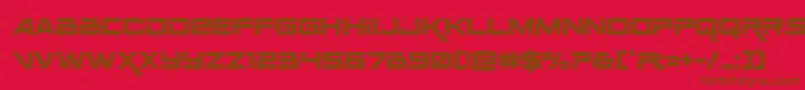 Spaceranger-fontti – ruskeat fontit punaisella taustalla