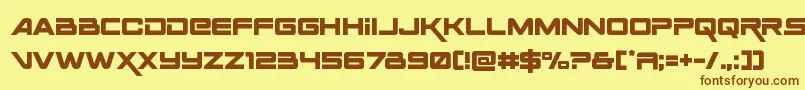 Spaceranger Font – Brown Fonts on Yellow Background