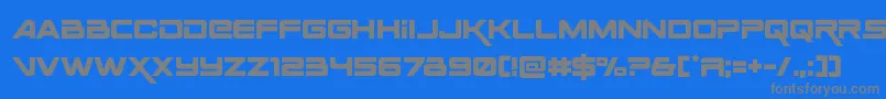 フォントSpaceranger – 青い背景に灰色の文字