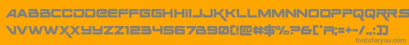 フォントSpaceranger – オレンジの背景に灰色の文字