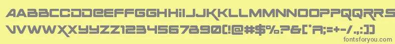 Шрифт Spaceranger – серые шрифты на жёлтом фоне